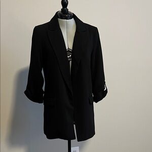 Tahari Classic Black Blazer, 3/4 sleeve with gold buttons